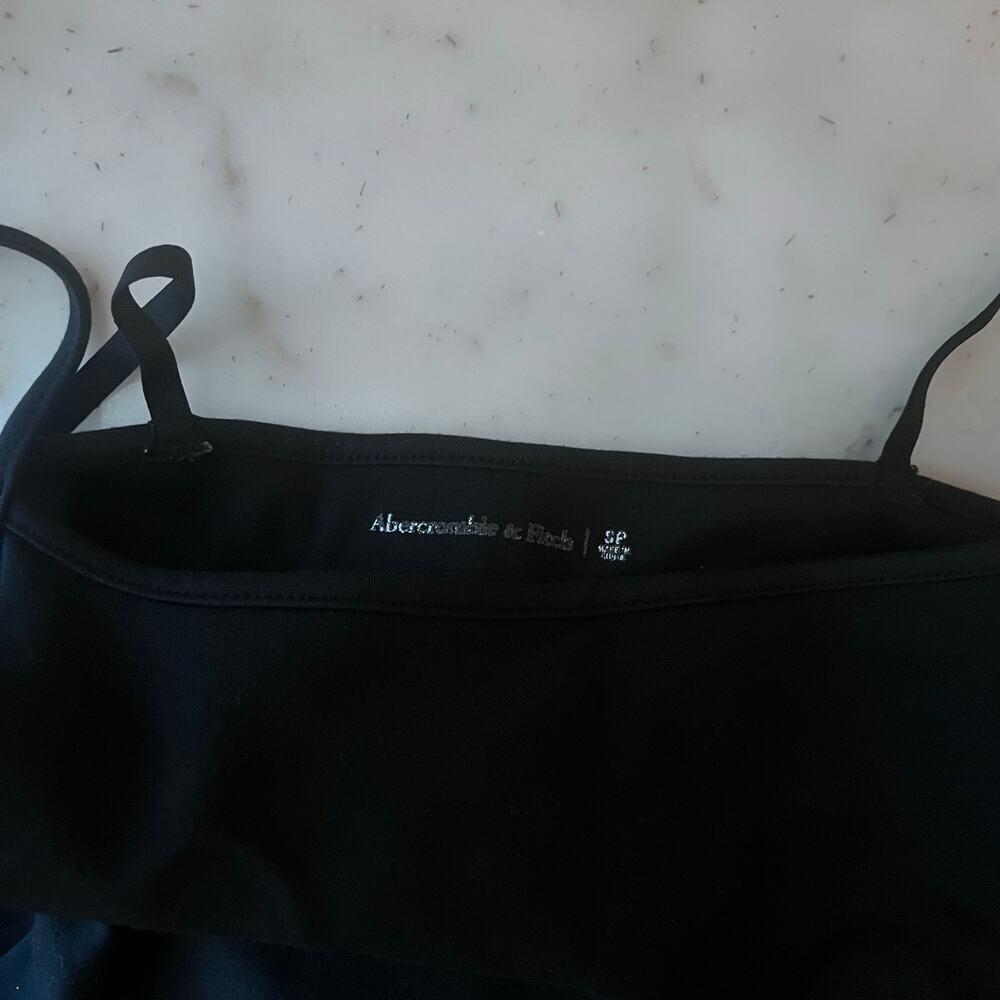 Abercrombie & Fitch A&F Black Tank Jumpsuit Romper Small Petite Shorts - Picture 5 of 6